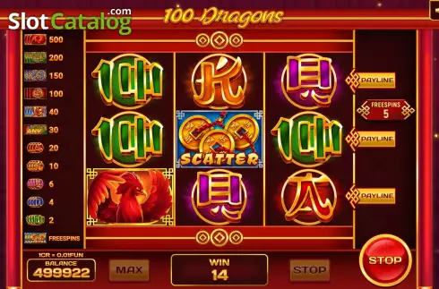 Οθόνη7. 100 Dragons (3x3) Κουλοχέρης