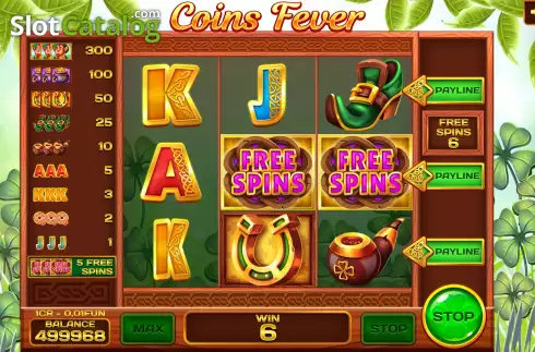 Οθόνη7. Coins Fever (Pull Tabs) Κουλοχέρης