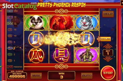 Οθόνη3. Pretty Phoenix Respin (Pull Tabs) Κουλοχέρης 