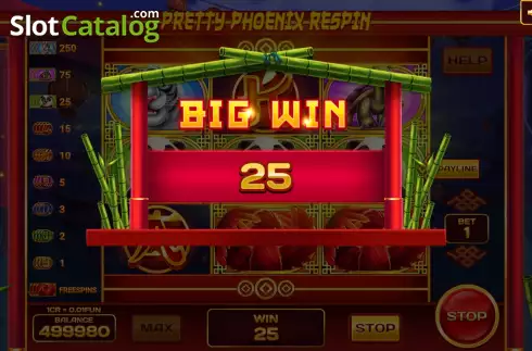 Οθόνη5. Pretty Phoenix Respin (Pull Tabs) Κουλοχέρης 