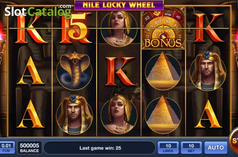Οθόνη3. Nile Lucky Wheel Κουλοχέρης