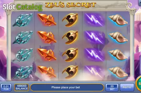 Οθόνη2. Zeus Secret Κουλοχέρης