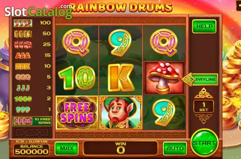 Οθόνη2. Rainbow Drums (Pull Tabs) Κουλοχέρης