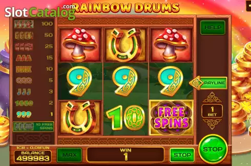 Οθόνη3. Rainbow Drums (Pull Tabs) Κουλοχέρης