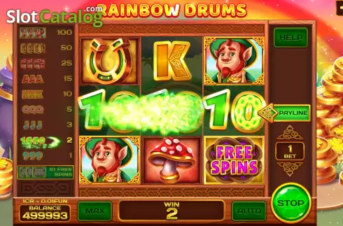 Οθόνη4. Rainbow Drums (Pull Tabs) Κουλοχέρης