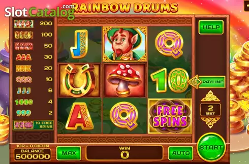 Οθόνη2. Rainbow Drums (3x3) Κουλοχέρης