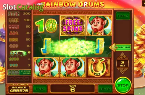 Οθόνη4. Rainbow Drums (3x3) Κουλοχέρης