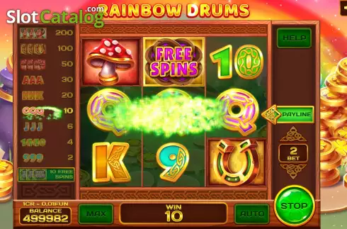 Οθόνη5. Rainbow Drums (3x3) Κουλοχέρης