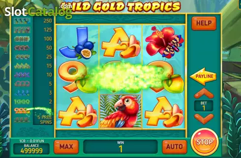 Οθόνη3. Wild Gold Tropics (Pull Tabs) Κουλοχέρης 