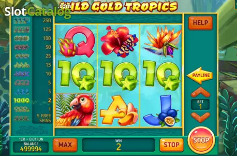 Οθόνη4. Wild Gold Tropics (Pull Tabs) Κουλοχέρης 