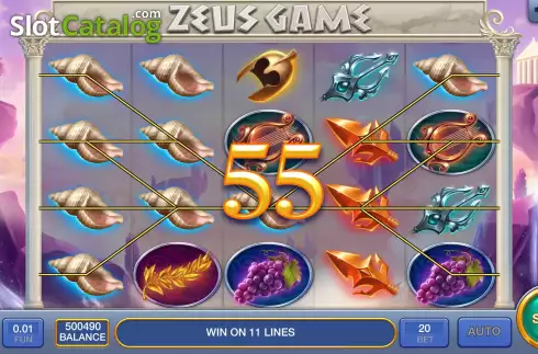 Οθόνη4. Zeus Game Κουλοχέρης