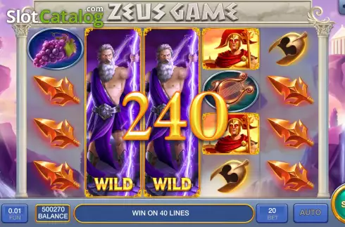 Οθόνη5. Zeus Game Κουλοχέρης