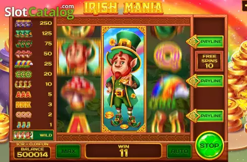 Οθόνη7. Irish Mania (3x3) Κουλοχέρης