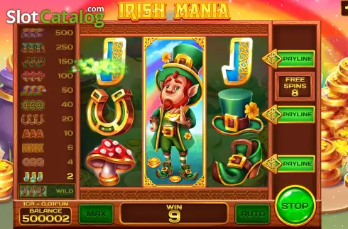 Οθόνη6. Irish Mania (Pull Tabs) Κουλοχέρης