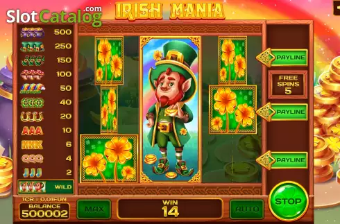 Οθόνη7. Irish Mania (Pull Tabs) Κουλοχέρης