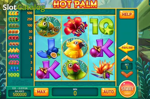 Οθόνη2. Hot Palm (Pull Tabs) Κουλοχέρης