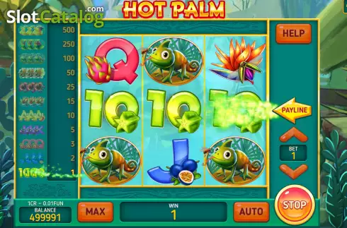 Οθόνη3. Hot Palm (Pull Tabs) Κουλοχέρης