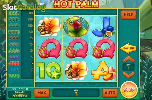 Οθόνη4. Hot Palm (Pull Tabs) Κουλοχέρης