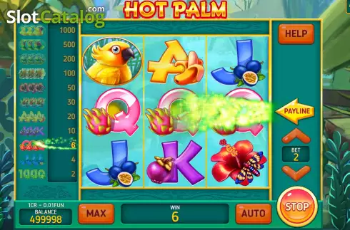 Οθόνη3. Hot Palm (3X3) Κουλοχέρης