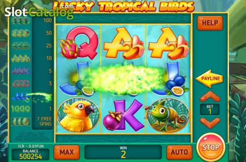 Οθόνη4. Lucky Tropical Birds (Pull Tabs) Κουλοχέρης 