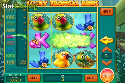 Οθόνη5. Lucky Tropical Birds (Pull Tabs) Κουλοχέρης 