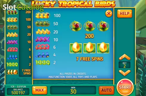 Οθόνη9. Lucky Tropical Birds (3x3) Κουλοχέρης