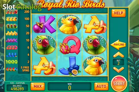 Οθόνη3. Royal Rio Birds (Pull Tabs) Κουλοχέρης