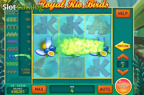 Οθόνη4. Royal Rio Birds (Pull Tabs) Κουλοχέρης