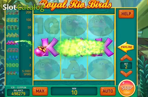 Οθόνη5. Royal Rio Birds (Pull Tabs) Κουλοχέρης