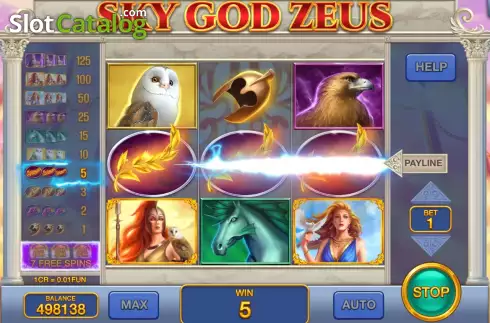 Οθόνη5. Sky God Zeus (3x3) Κουλοχέρης 