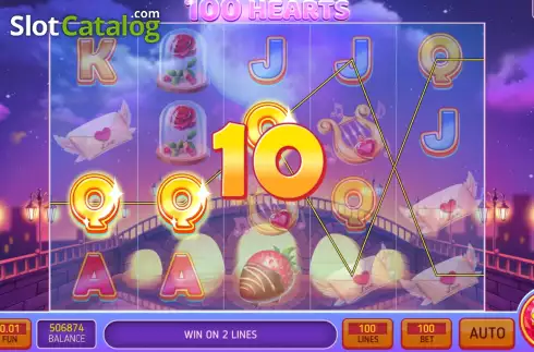 Οθόνη3. 100 Hearts Κουλοχέρης