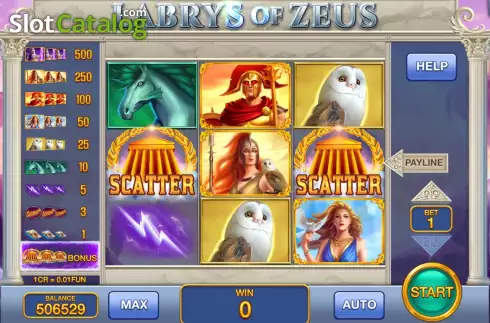 Οθόνη3. Labrys of Zeus (3x3) Κουλοχέρης