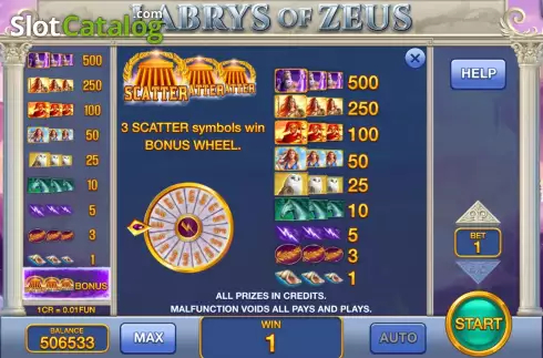 Οθόνη9. Labrys of Zeus (3x3) Κουλοχέρης