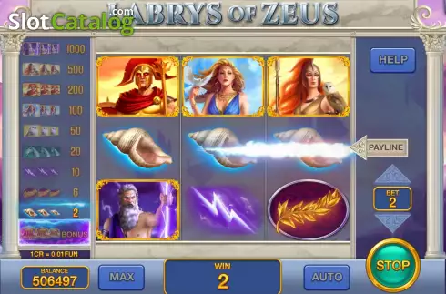 Οθόνη3. Labrys of Zeus (Pull Tabs) Κουλοχέρης