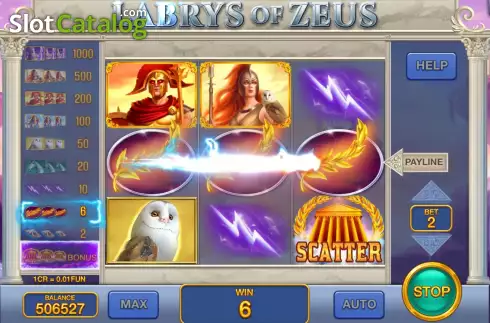 Οθόνη4. Labrys of Zeus (Pull Tabs) Κουλοχέρης