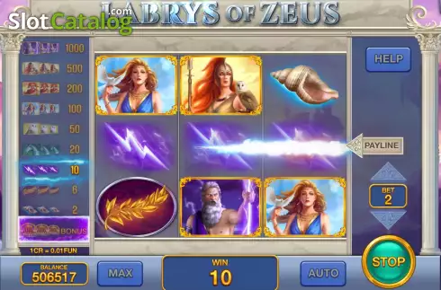 Οθόνη5. Labrys of Zeus (Pull Tabs) Κουλοχέρης