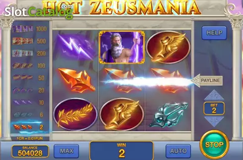 Οθόνη3. Hot Zeusmania (3x3) Κουλοχέρης