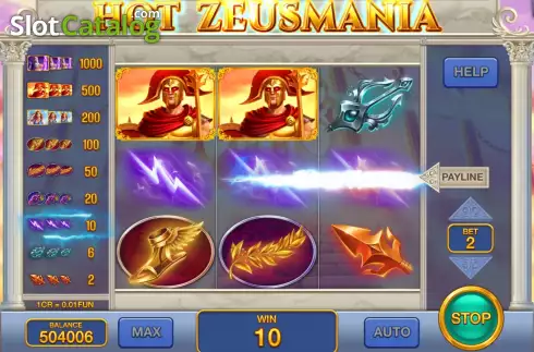 Οθόνη5. Hot Zeusmania (3x3) Κουλοχέρης