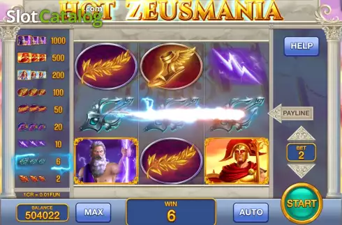 Οθόνη4. Hot Zeusmania (3x3) Κουλοχέρης