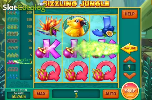 Οθόνη4. Sizzling Jungle (Pull Tabs) Κουλοχέρης