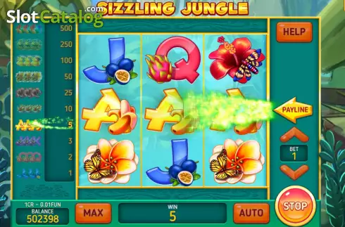 Οθόνη5. Sizzling Jungle (Pull Tabs) Κουλοχέρης