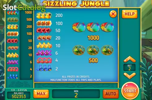 Οθόνη6. Sizzling Jungle (3x3) Κουλοχέρης