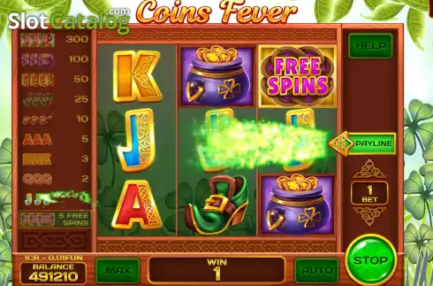 Οθόνη3. Coins Fever Respins Κουλοχέρης