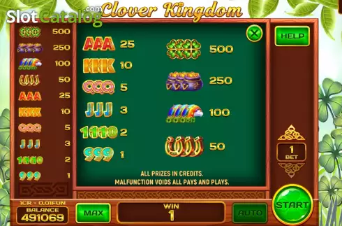 Οθόνη6. Clover Kingdom Respin Κουλοχέρης