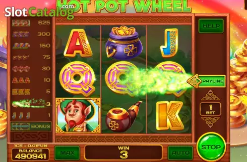 Οθόνη4. Hot Pot Wheel Respin Κουλοχέρης