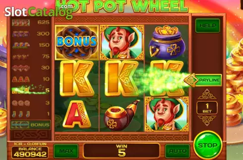 Οθόνη5. Hot Pot Wheel Respin Κουλοχέρης