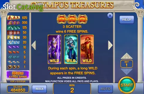Οθόνη6. Olympus Treasures (Pull Tabs) Κουλοχέρης 