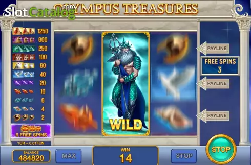 Οθόνη6. Olympus Treasures (3x3) Κουλοχέρης