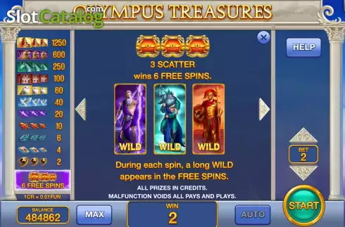 Οθόνη9. Olympus Treasures (3x3) Κουλοχέρης