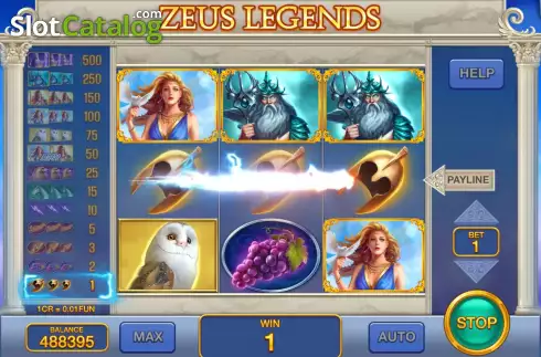 Οθόνη4. Zeus Legends (Pull Tabs) Κουλοχέρης